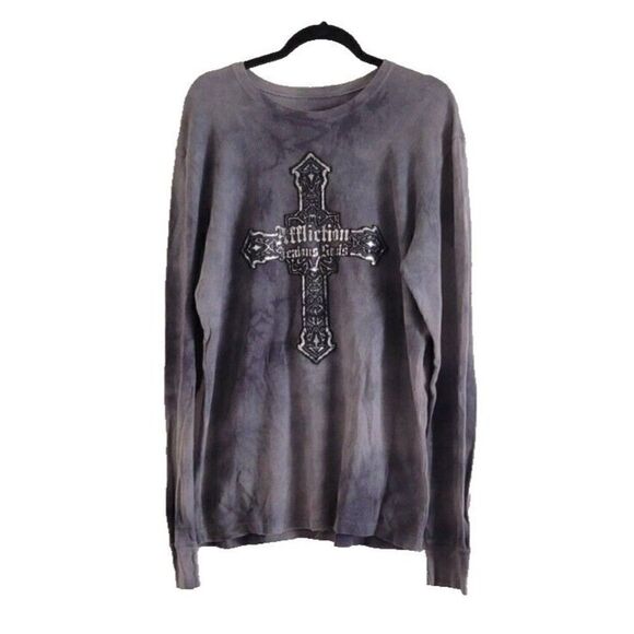 Affliction Long Sleeve Jealous Souls Cut Series Embossed Size XL - Picture 1 of 7
